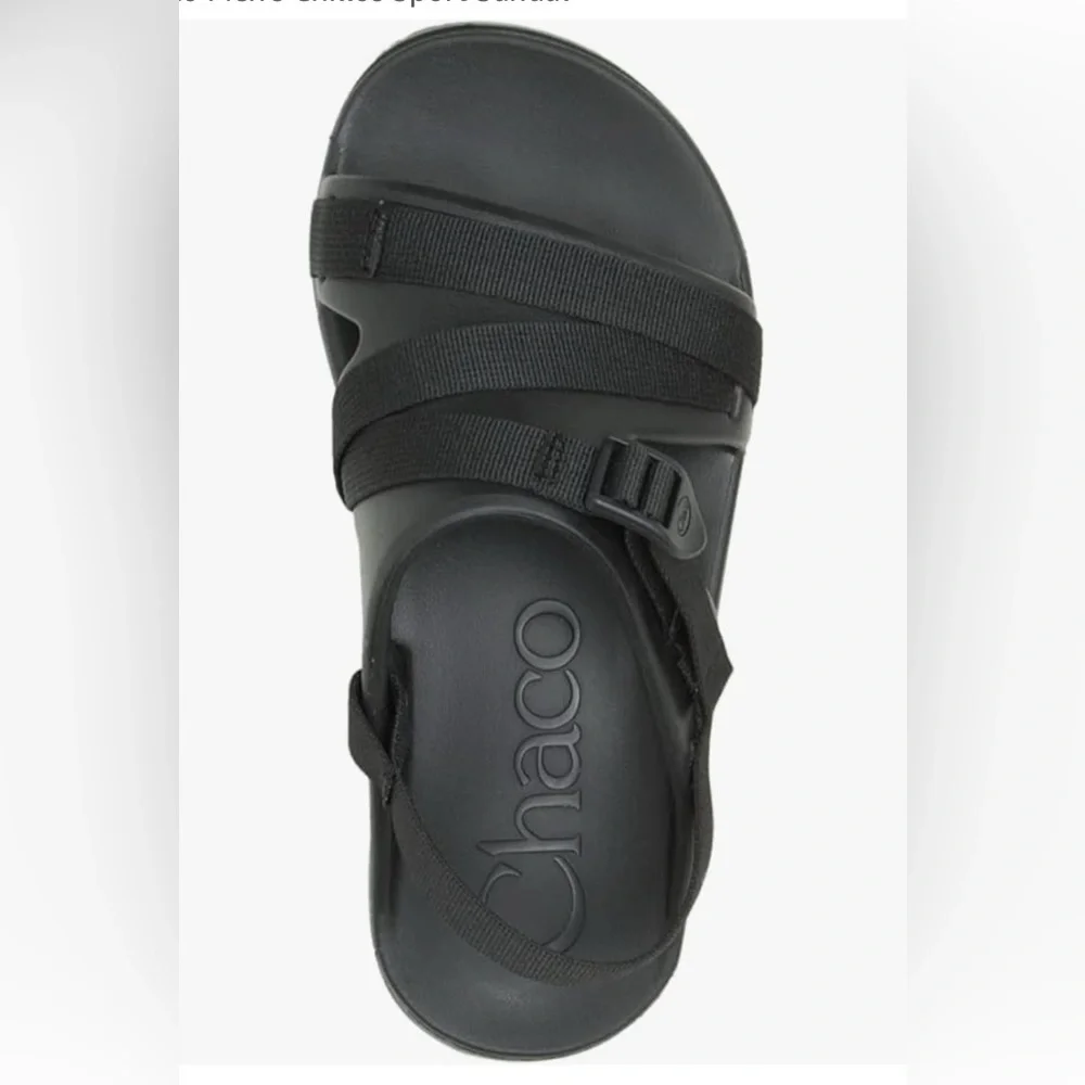 CHACO CHILLOS MENS BLACK SLIDES ADJUSTABLE SPORTS SANDAL WITH HEEL STRAP SIZE 8
